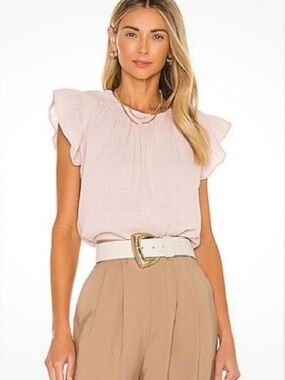 Kaia Top in ivory Velvet by Graham & Spencer size xI NWT